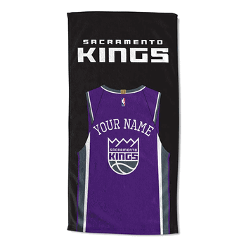 NBA Sacramento Kings Jersey Personalized Beach Towel 30x60 Inches