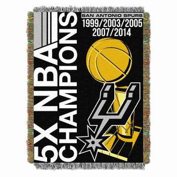 NBA San Antonio Spurs Commemorative Series Tapestry Throw Blanket 48x60 Inches