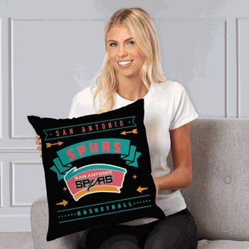 NBA San Antonio Spurs Hardwood Classic Throw Pillow 18x18 Inches