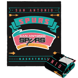 NBA San Antonio Spurs Hardwood Classics Silk Touch Sherpa Throw Blanket 50x60 Inches