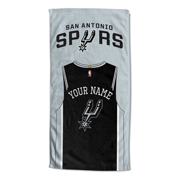 NBA San Antonio Spurs Jersey Personalized Beach Towel 30x60 Inches