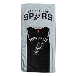 NBA San Antonio Spurs Jersey Personalized Beach Towel 30x60 Inches