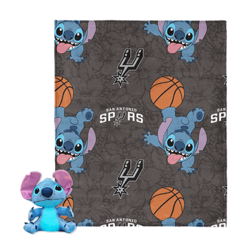 NBA San Antonio Spurs Spin Stitch Hugger Pillow & Silk Touch Throw Blanket Set 40x50 Inches