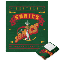 NBA Seattle Supersonics Hardwood Classic Silk Touch Throw Blanket 50x60 Inches
