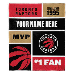 NBA Toronto Raptors Colorblock Personalized Silk Touch Throw Blanket 50x60 Inches