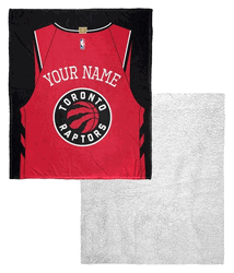 NBA Toronto Raptors Jersey Personalized Silk Touch Sherpa Throw Blanket 50x60 Inches
