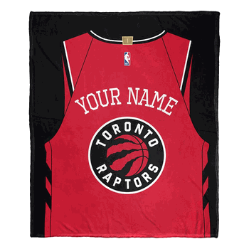NBA Toronto Raptors Jersey Personalized Silk Touch Throw Blanket 50x60 Inches