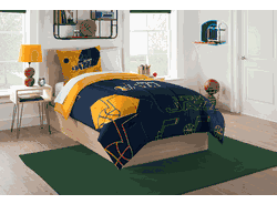 NBA Utah Jazz Hexagon Twin Comforter Set