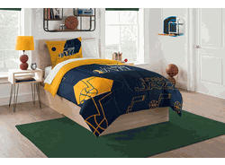 NBA Utah Jazz Hexagon Twin Comforter Set