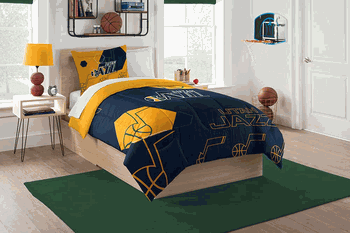 NBA Utah Jazz Hexagon Twin Comforter Set