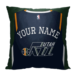 NBA Utah Jazz Jersey Personalized Throw Pillow 18x18 Inches