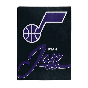 NBA Utah Jazz Signature Raschel Throw Blanket 50x60 Inches
