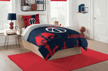 NBA Washington Wizards Hexagon Twin Comforter Set