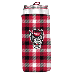 NC State Plaid Insulated Slim Can Sleeve