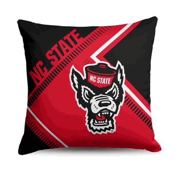 NC State Wolfpack NCAA Pulsewave Throw Pillow 18X18 Inches