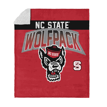NC State Wolfpack Silk Touch Sherpa Throw Blanket 50x60 Inches