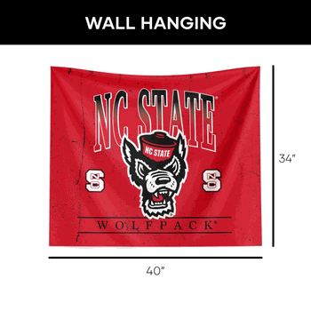 NC State Wolfpack Wall Hanging 34x40 Inches