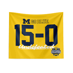 NCAA 15-0 Michigan Wolverines Printed Wall Hanging