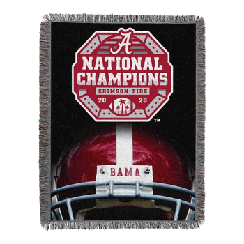 NCAA 2020 National Football Champions Alabama Crimson Tide Tapestry Woven Throw