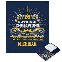 NCAA 2023 FBC Fissure Michigan Silk Touch Throw