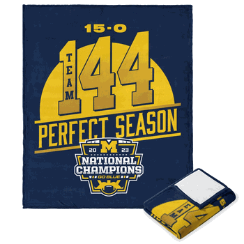 NCAA 2023 FBC Fissure Michigan Silk Touch Throw Blanket 50x60 Inches
