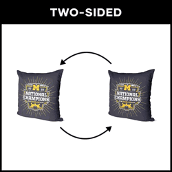 NCAA 2023 FBC Intimidate Michigan Throw Pillow
