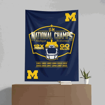 NCAA 2023 FBC Nameplate Michigan Wall Hanging