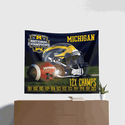 NCAA 2023 FBC Training Michigan Wolverines Printed Wall Hanging