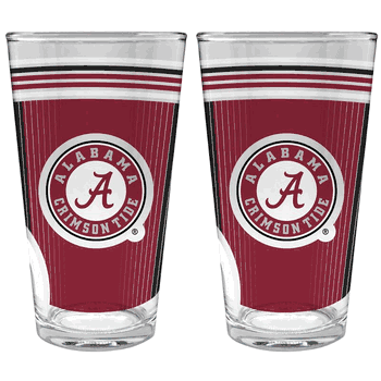 NCAA Alabama Crimson Tide 2pc Pint Glass Set
