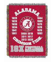 NCAA Alabama Crimson Tide Commemorative Series Tapestry Throw