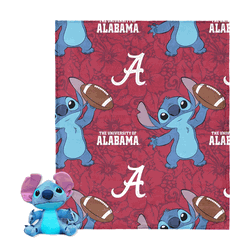 NCAA Alabama Crimson Tide Enroll Stitch Hugger Pillow & Silk Touch Throw Blanket Set 40x50 Inches
