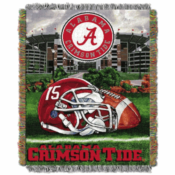 NCAA Alabama Homefield Advantage Woven Tapestry Throw Blanket 48x60 Inches