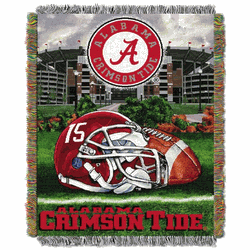 NCAA Alabama Homefield Advantage Woven Tapestry Throw Blanket 48x60 Inches