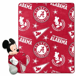 NCAA Alabama Pennant Mickey Hugger Pillow & Silk Touch Throw Set