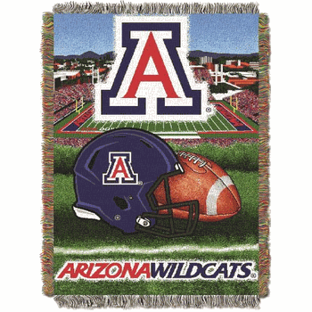 NCAA Arizona Homefield Advantage Woven Tapestry Throw Blanket 48x60 Inches