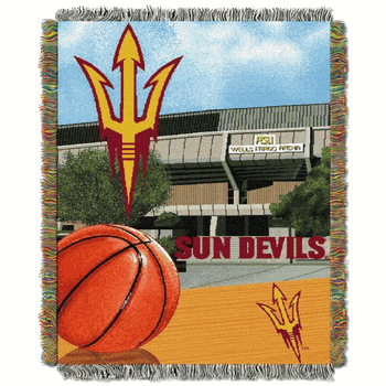 NCAA Arizona State Homefield Advantage Woven Tapestry Throw Blanket 48x60 Inches