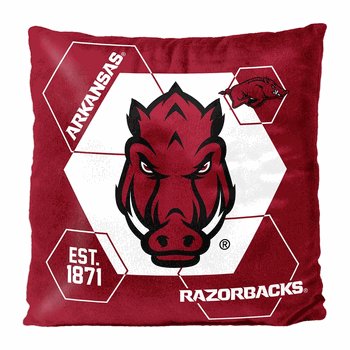 NCAA Arkansas Connector Velvet Reverse Pillow 16x16 Inches