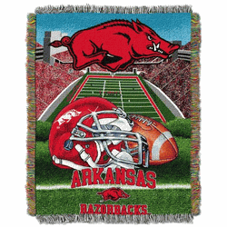 NCAA Arkansas Homefield Advantage Woven Tapestry Throw Blanket 48x60 Inches