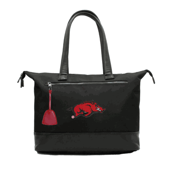NCAA Arkansas Razorbacks Laptop Tote Bag with Colored Zipper Pull Accessory