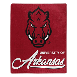 NCAA Arkansas Signature Raschel Throw Blanket 50x60 Inches