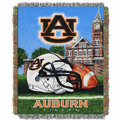 NCAA Auburn Homefield Advantage Woven Tapestry Throw Blanket 48x60 Inches