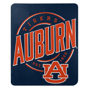 NCAA Auburn Tigers Campaign Fleece Throw