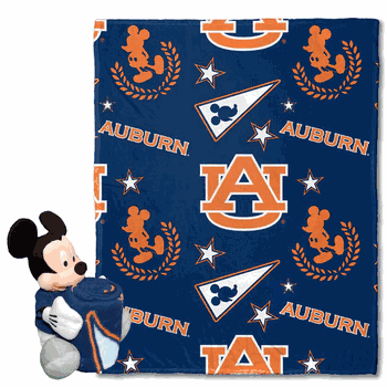 NCAA Auburn Tigers Pennant Mickey Hugger Pillow & Silk Touch Throw Set