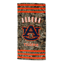NCAA Auburn Tigers Real Tree Stripes Beach Towel