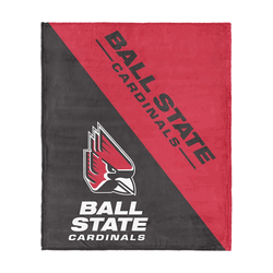 NCAA Ball State Cardinals Halftone Silk Touch Throw Blanket 46x60 inches