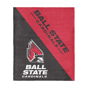 NCAA Ball State Cardinals Halftone Silk Touch Throw Blanket 46x60 inches