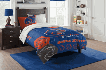 NCAA Boise State Hexagon Twin Comforter Set