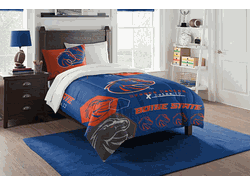 NCAA Boise State Hexagon Twin Comforter Set
