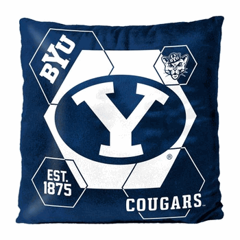 NCAA BYU Connector Velvet Reverse Pillow 16x16 Inches