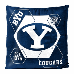 NCAA BYU Connector Velvet Reverse Pillow 16x16 Inches